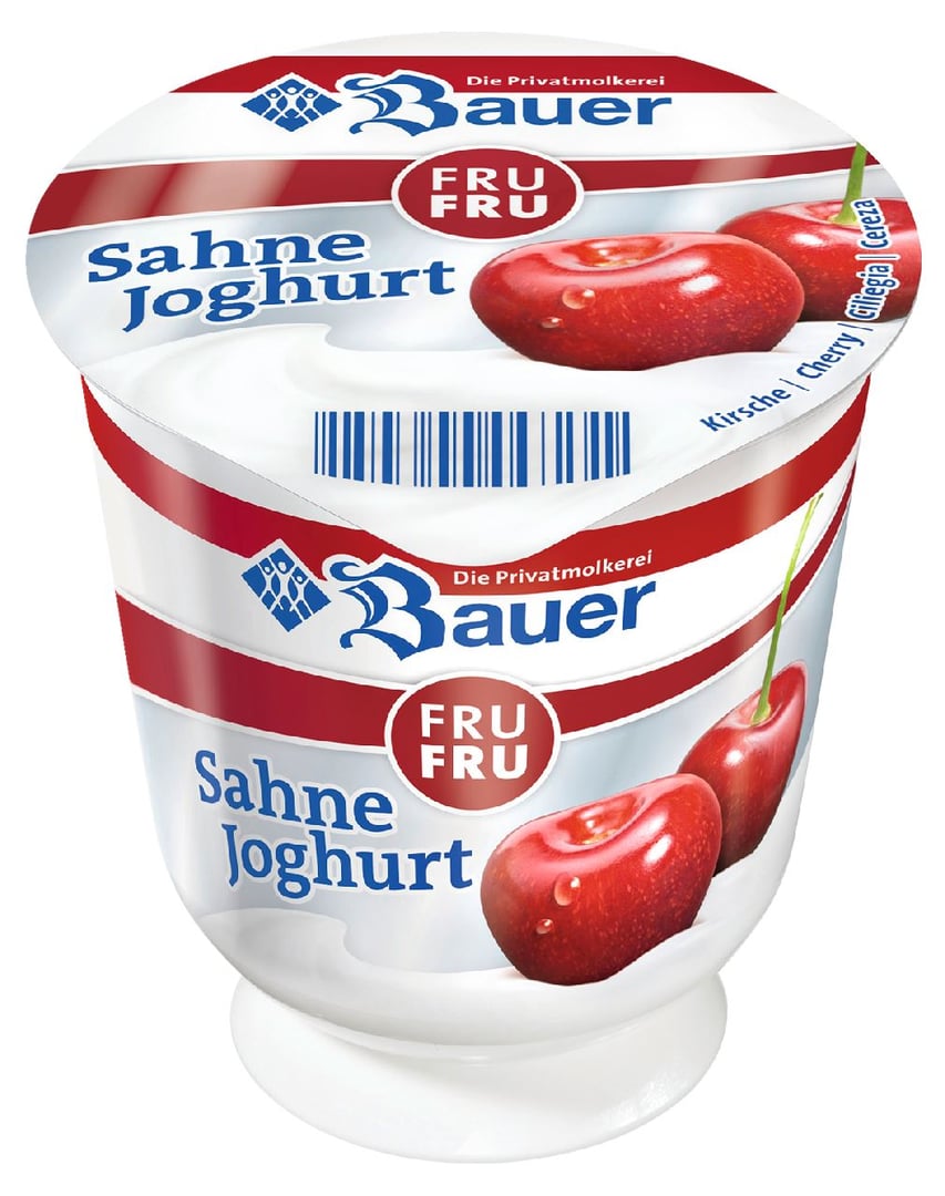Bauer - Sahnejoghurt Kirsche 10 % Fett - 1 x 150 g Becher