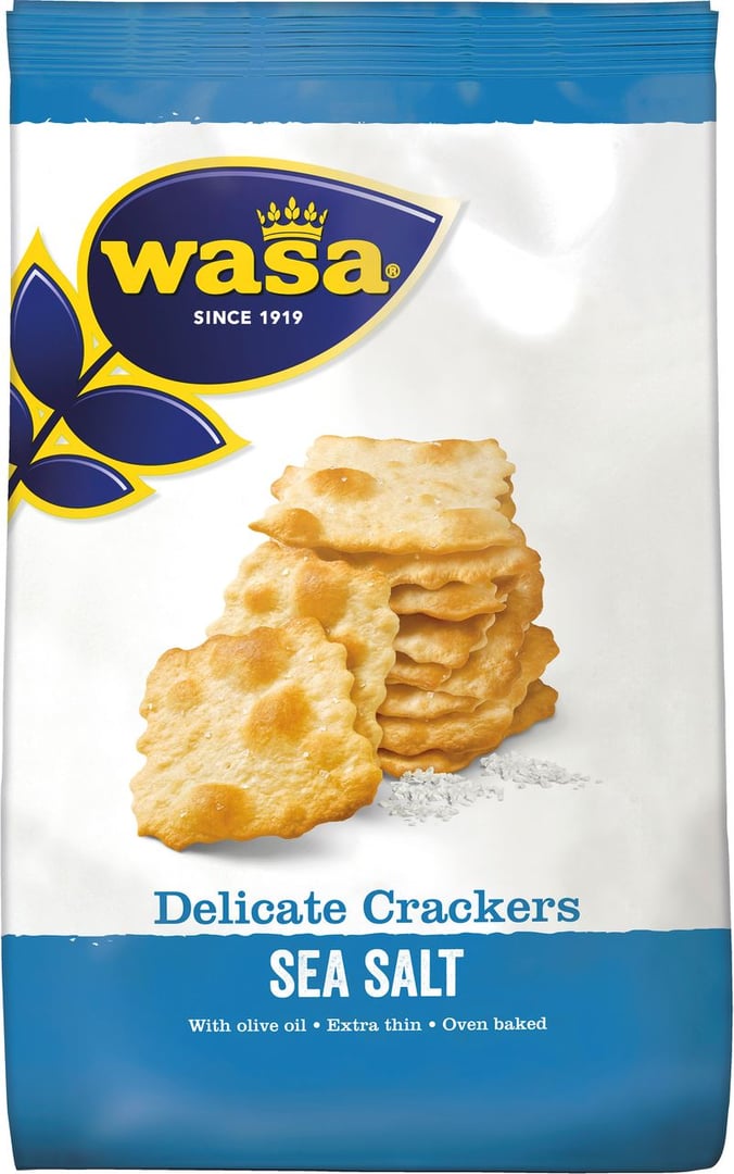 Wasa - Delicate Thin Crackers Sea Salt 150 g Paket