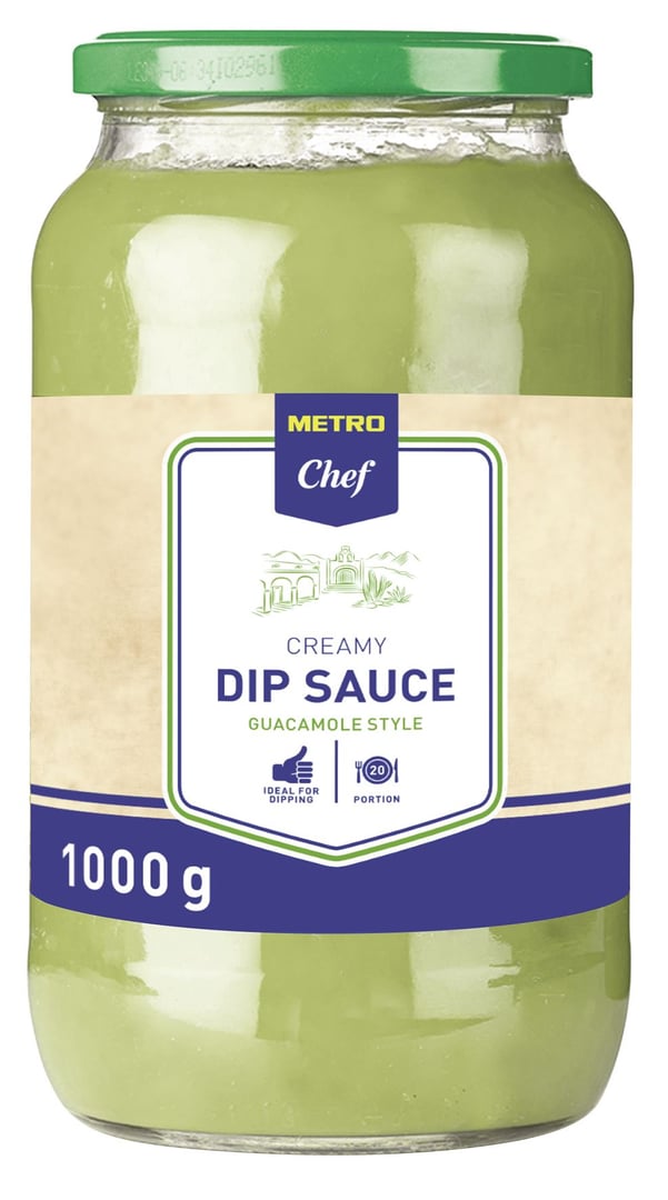 METRO Chef - Creamy Dip Sauce Guacamole Style - 1 kg Glas