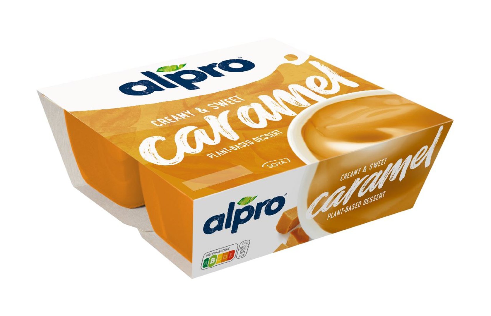 Alpro - alpro Soya Dessert Softer Karamel gekühlt 4 Becher à 125 g - 500 g Stück