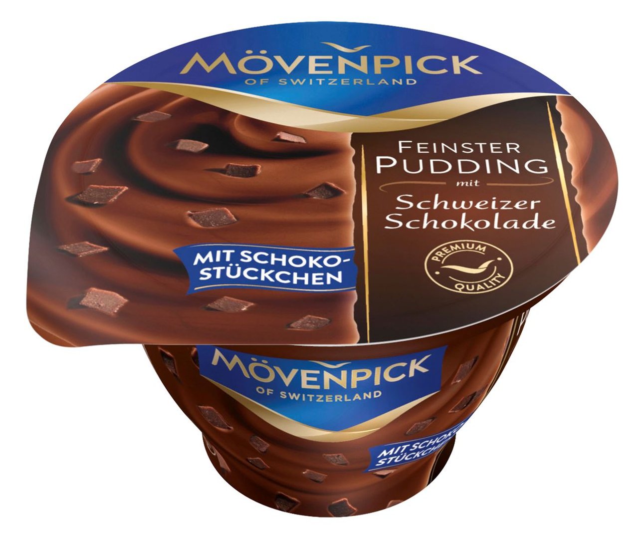 Mövenpick - Feinster Pudding Schweizer Schokolade mit Schokostückchen - 150 g Becher