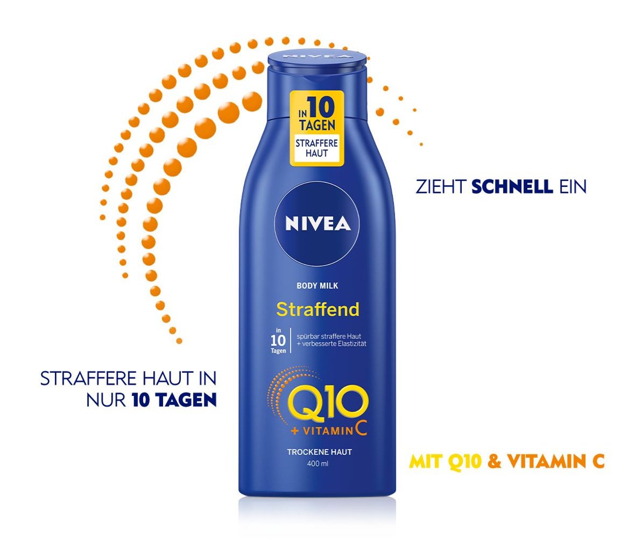 Nivea Q10 + Vitamin C Hautstraffende Body Lotion für normale Haut Milk - 400 g Flasche
