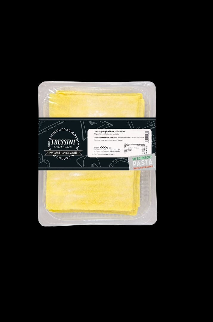 Tressini - Lasagneplatten All Uovo gekühlt - 1 kg Packung