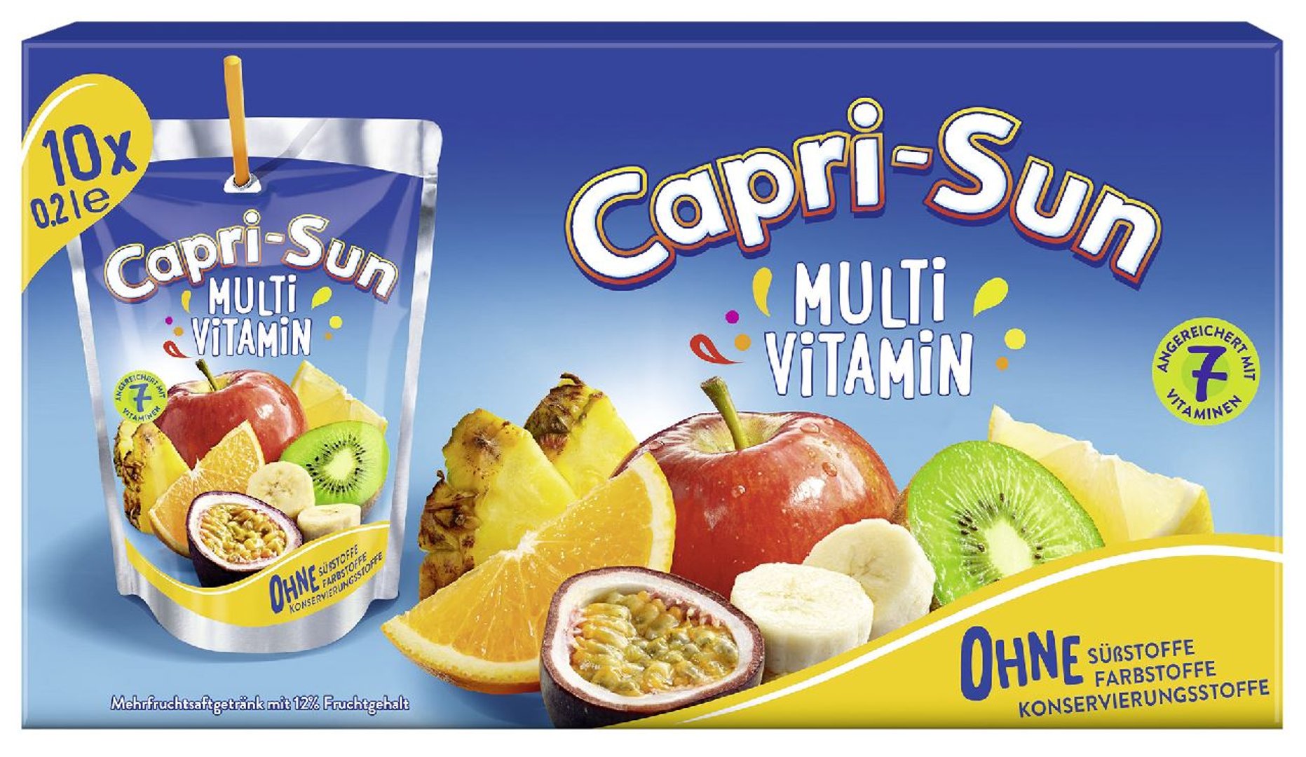 Capri-Sun - Multivitamin Mehrfruchtsaftgetränk - 200 ml Beutel