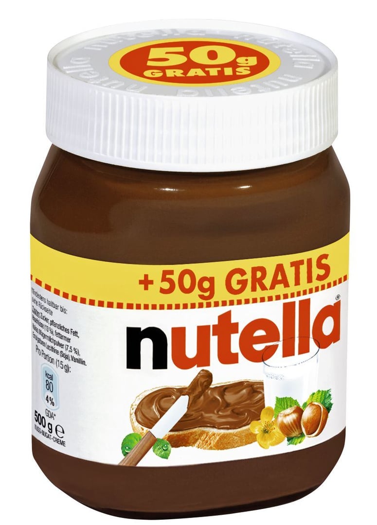 Nutella - nutella Nutella Nuss-Nugat-Creme - 1 x 500 g Tiegel