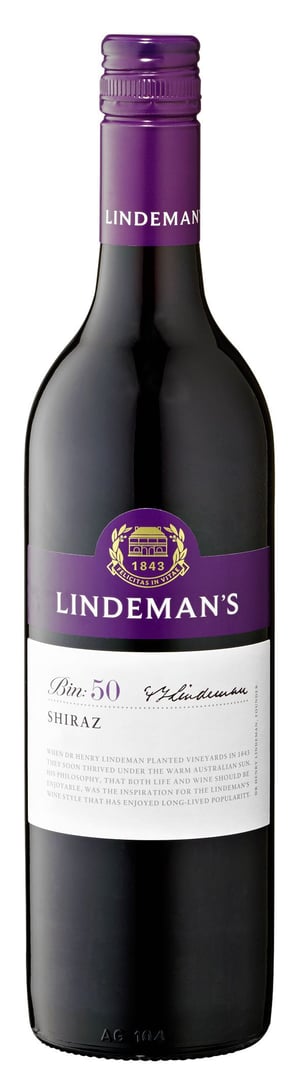 Lindeman's Bin 50 Shiraz Rotwein - 6 x 750 ml Karton