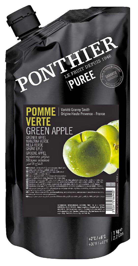 Ponthier - Grüner Apfel Püree - 1 kg Beutel