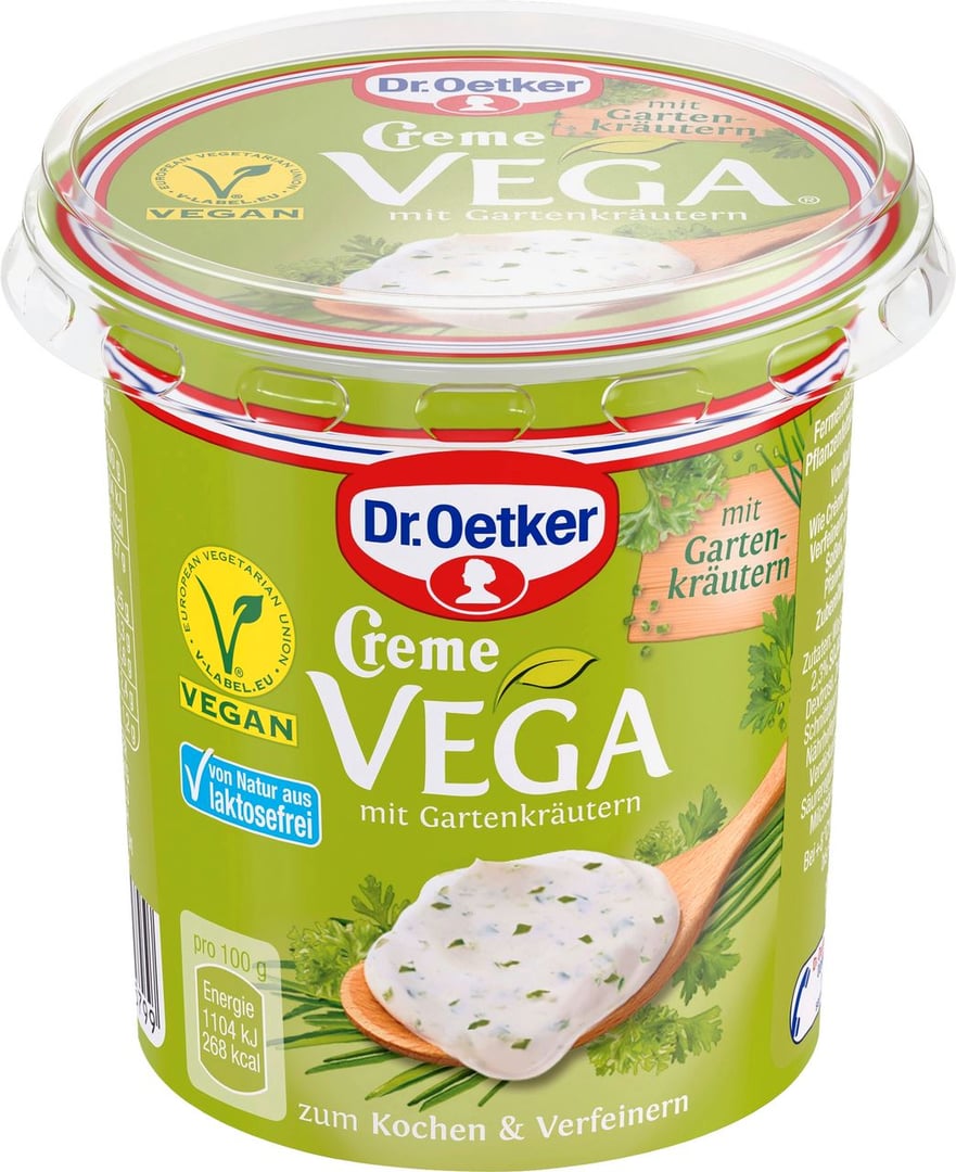 Dr. Oetker - Creme Vega mit Gartenkräutern vegan, gekühlt - 125 g Becher