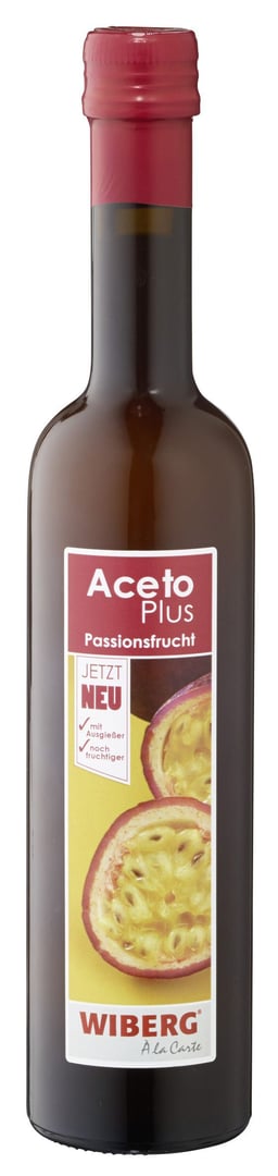 Wiberg - Aceto Plus Passionsfrucht Essig 500 ml Flasche