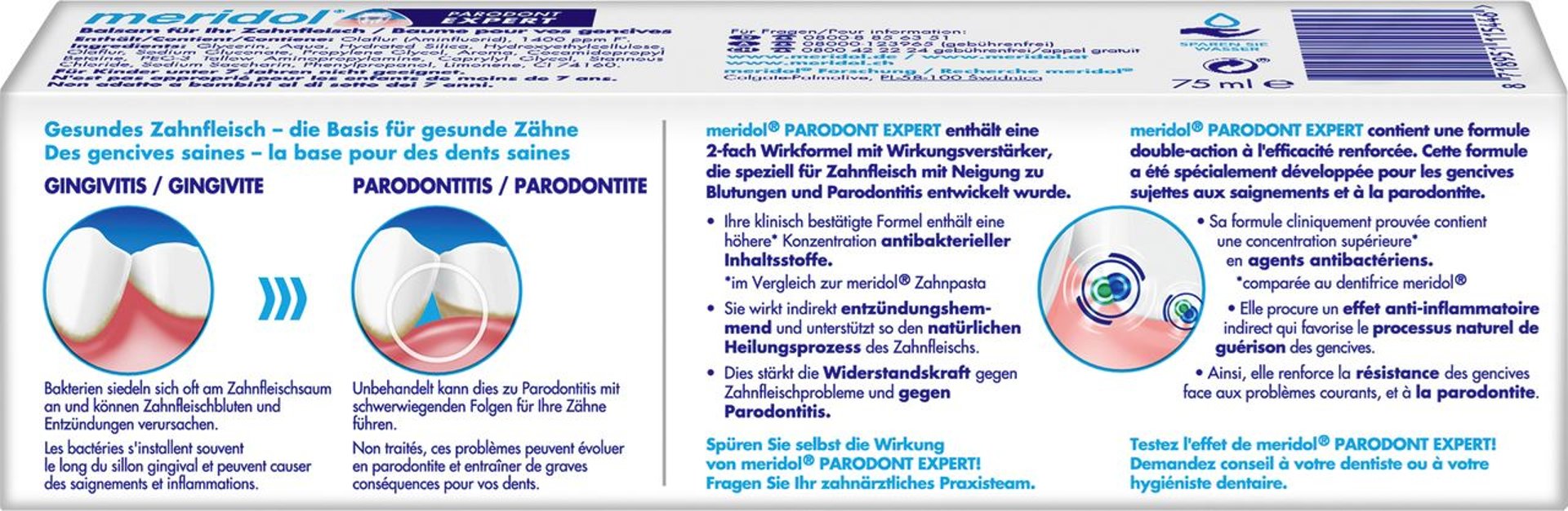 Meridol Zahnpasta - 75 ml Tube