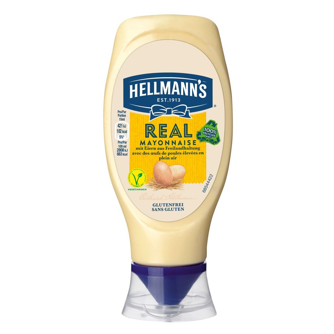 Hellmann's Real Mayonnaise 80 % Fett - 430 ml Flasche