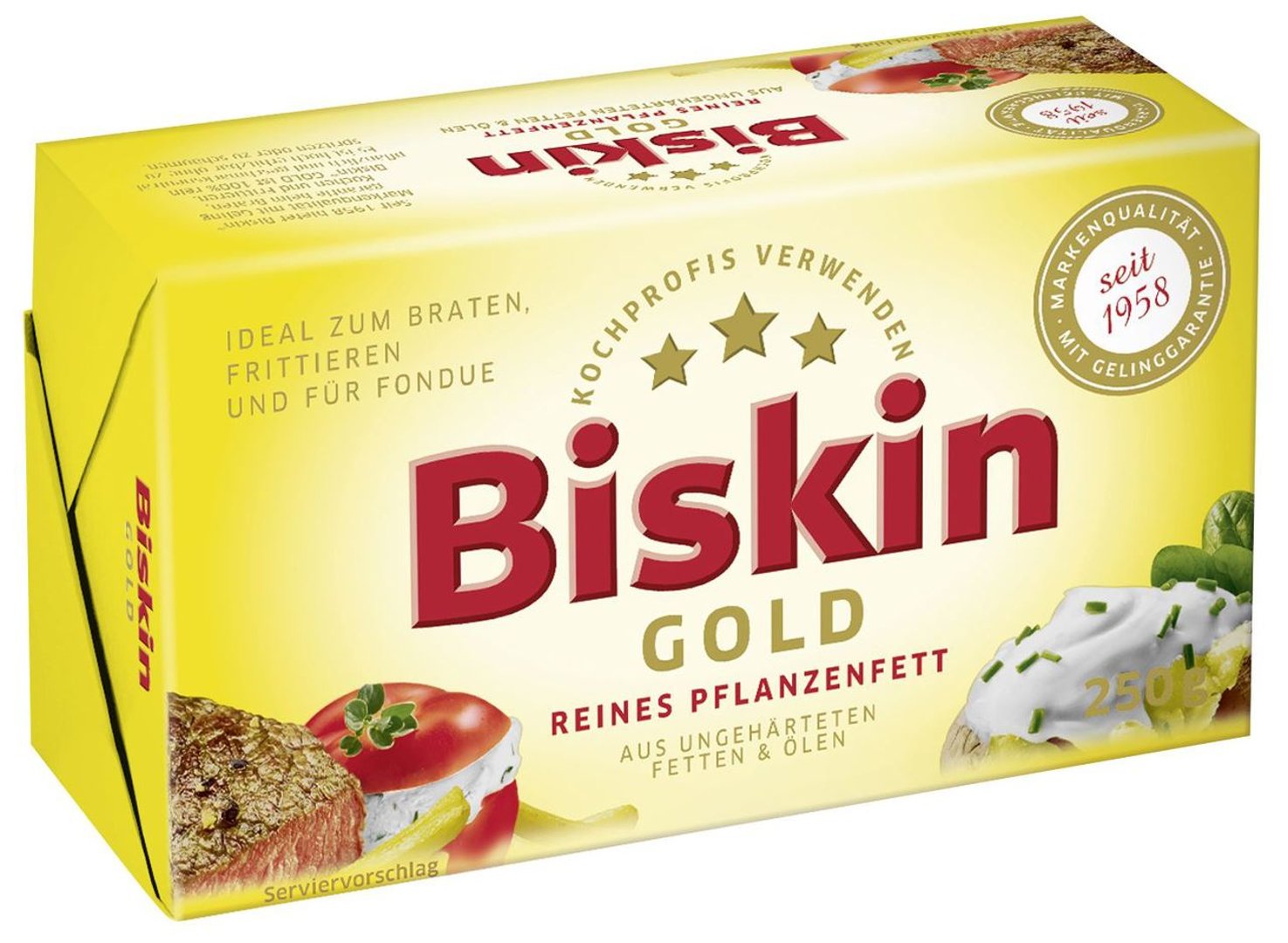 Biskin - Speisefett 100 % Fett 250 g Packung