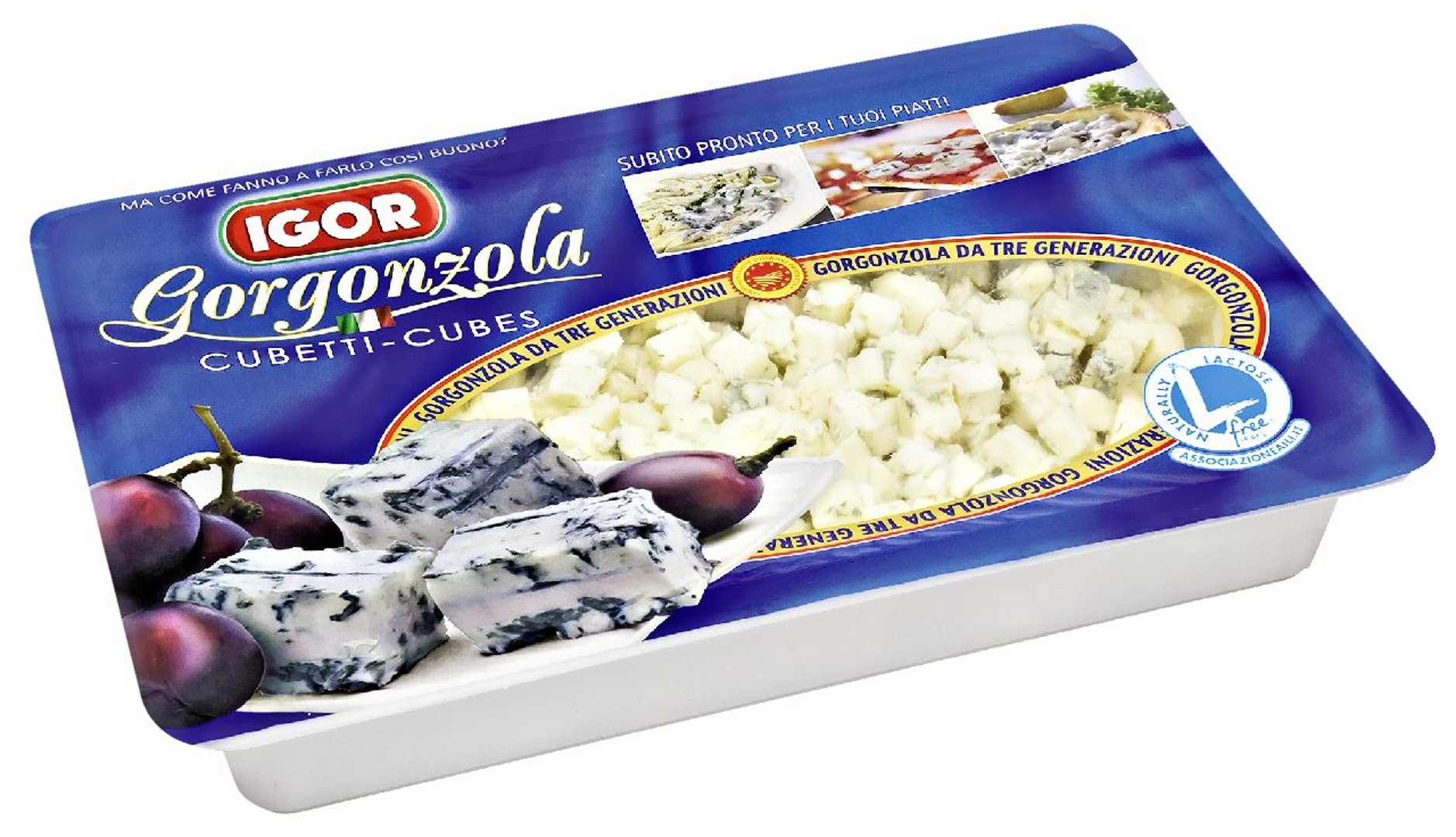 Igor - Gorgonzola DOP Würfel Dolce mind. 48 % Fett i.Tr., gekühlt - 500 g Packung