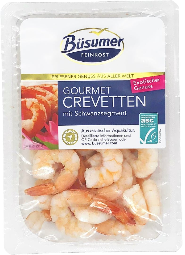 Büsumer - ASC Gourmet Crevetten - 1 x 200 g Packung