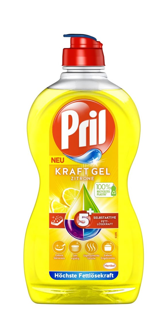 Pril Kraft Gel Zitrone - 450 ml Flasche