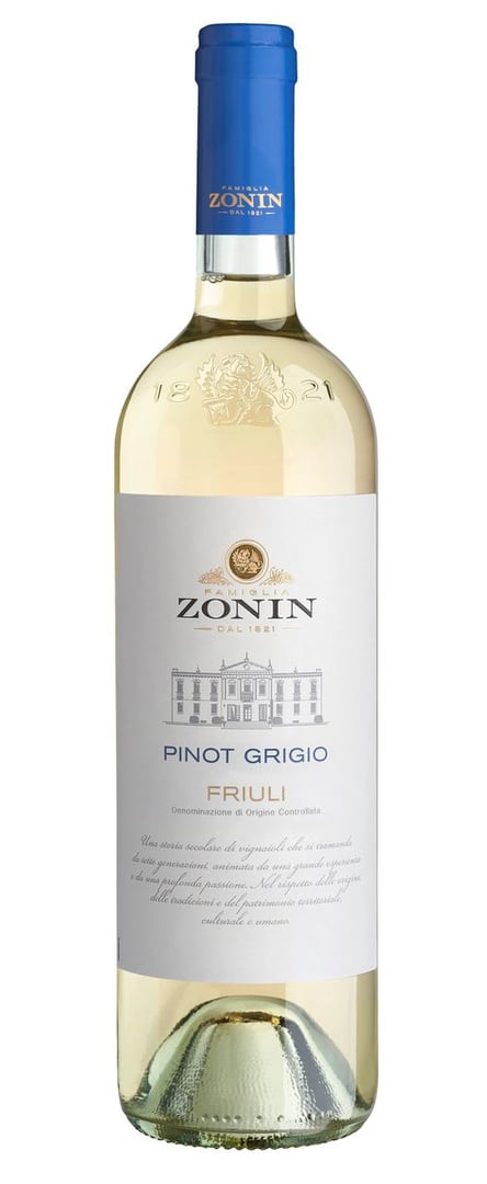 Zonin - Weißwein Pinot Grigio Friuli Aquileia DOC trocken - 6 x 0,75 l Flaschen