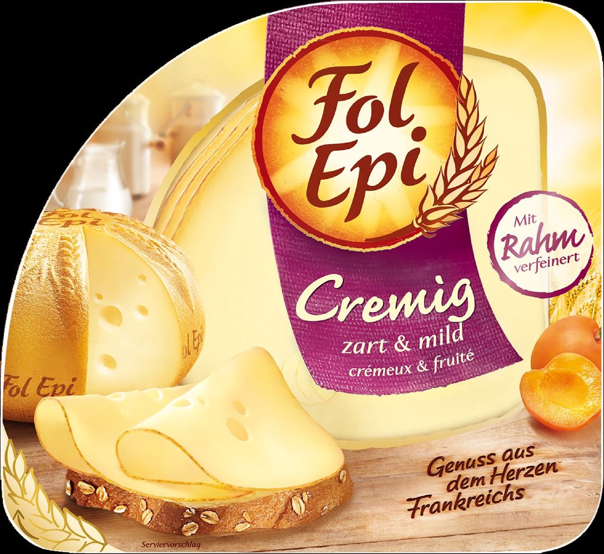 Fol Epi - Cremig zart & mild in Scheiben 56 % Fett i. Tr., 130 g, 6 Stück