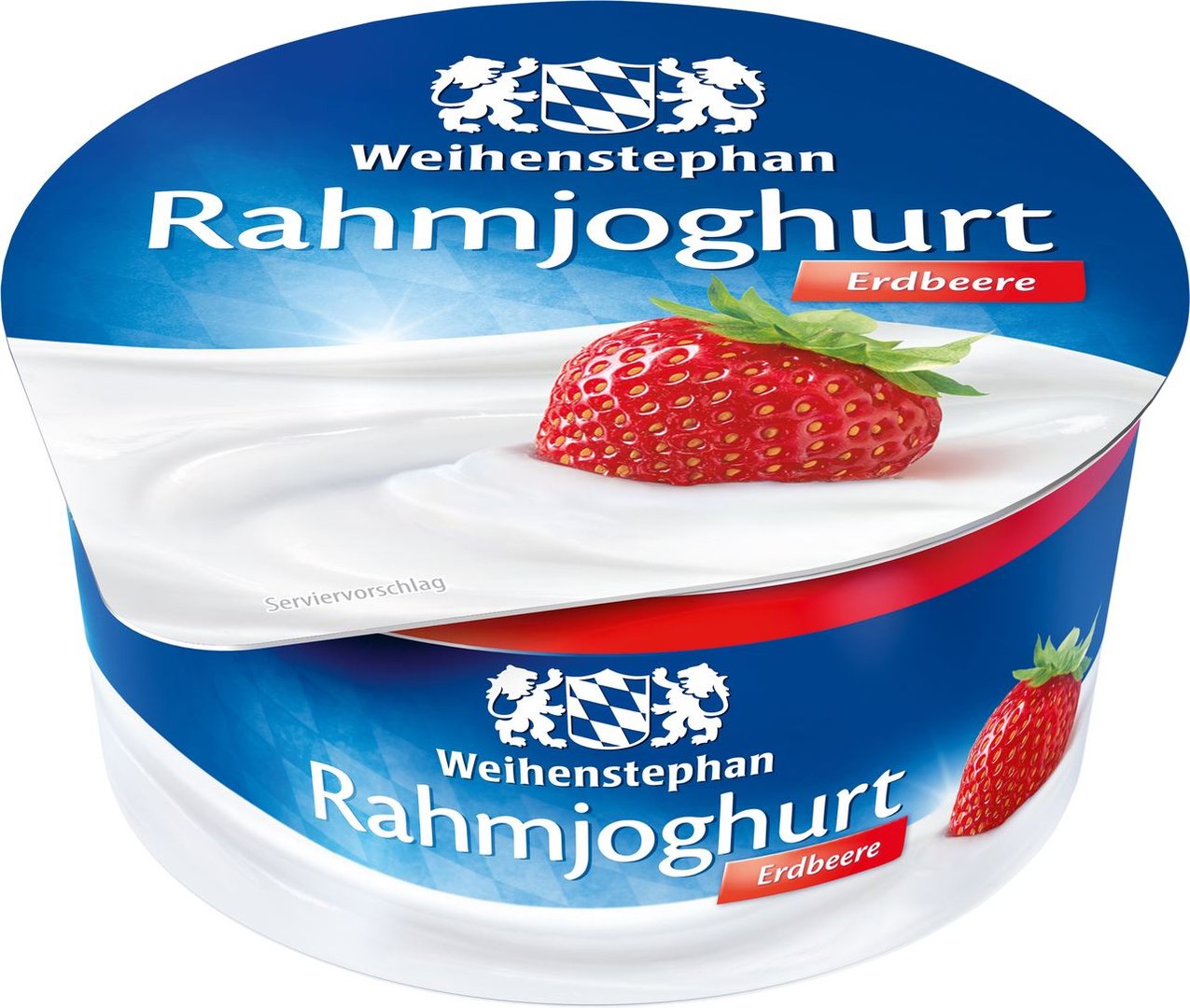 Weihenstephan - Rahmjoghurt Erdbeere 10 % Fett im Milchanteil - 150 g Becher