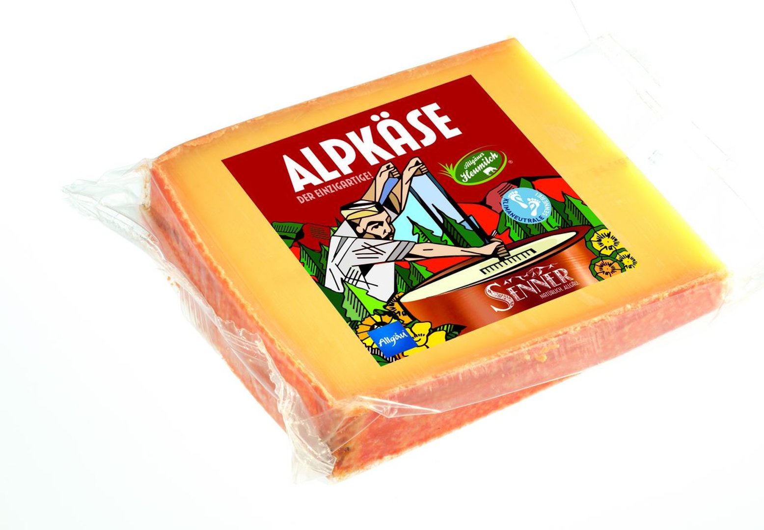 Senner - Alp-Käse 4 Monate gereift 50 % Fett i. Tr. Schnittkäse - 300 g Packung