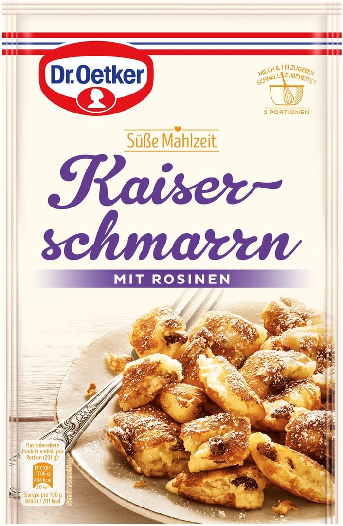 Dr. Oetker - Süße Mahlzeit Mischung für Kaiserschmarn - 14 x 165 g Karton