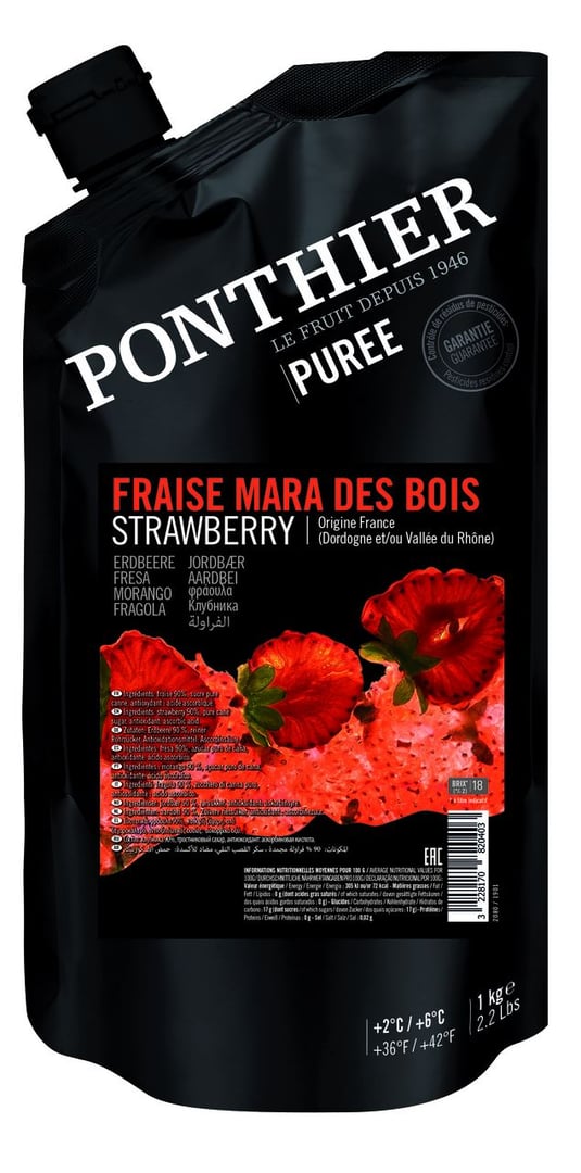 Ponthier - Mara De Bois Erdbeere Püree - 6 x 1 kg