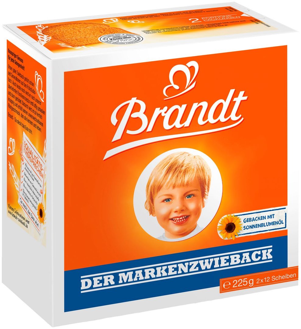 Brandt - Der Markenzwieback 225 g Packung