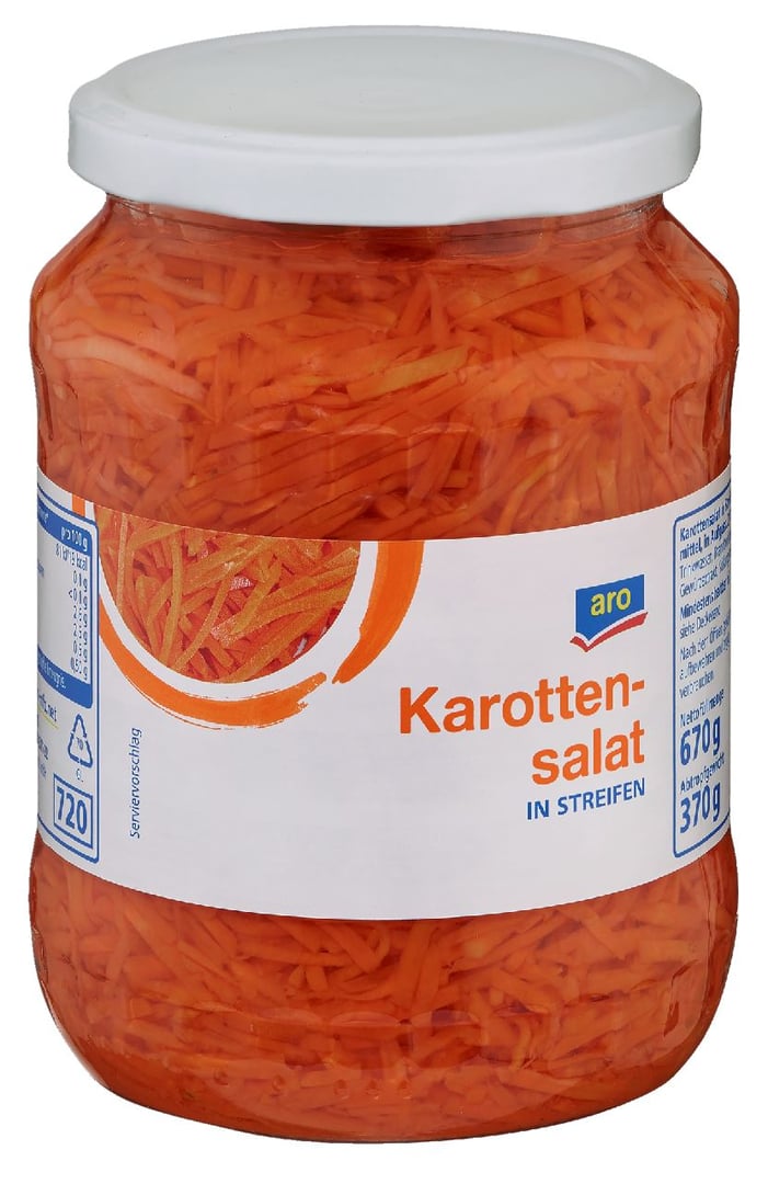 aro - Karottenstreifen - 720 ml Glas