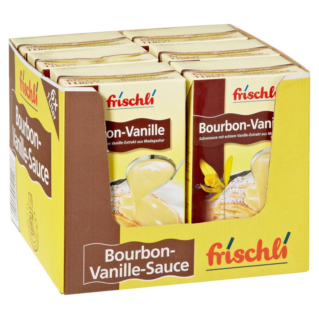 Frischli - Bourbon-Vanille-Sauce 10,9 % Fett - 6 x 1 l Karton