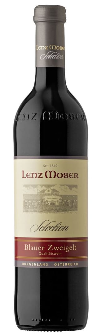 Lenz Moser - Blauer Zweigelt Rotwein trocken 6 x 0,75 l Flaschen