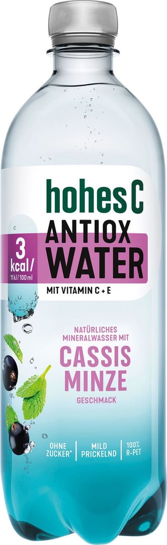 Hohes C - Functional Water Antiox Cassis-Minze PET Einweg - 750 ml Flasche
