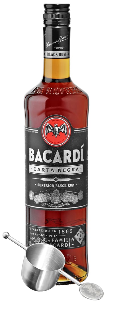 Bacardi - Rum Bacardi Carta Negra 37,5 % Vol. - 0,70 l Flasche