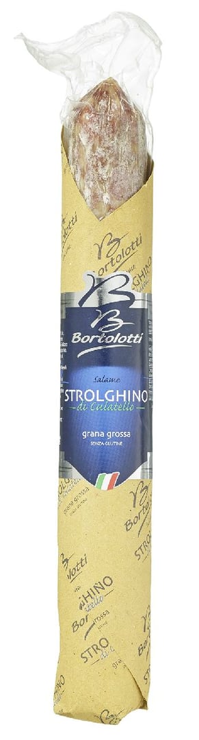 Bortolotti - Italienische Salami Strolghino di Culatello Schwein Stange IT - 1 x 250 g Packung