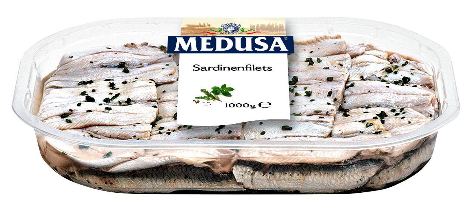 Cesare - Medusa Sardinenfilets mariniert eingelegt in Sonnenblumenöl 1 kg Karton
