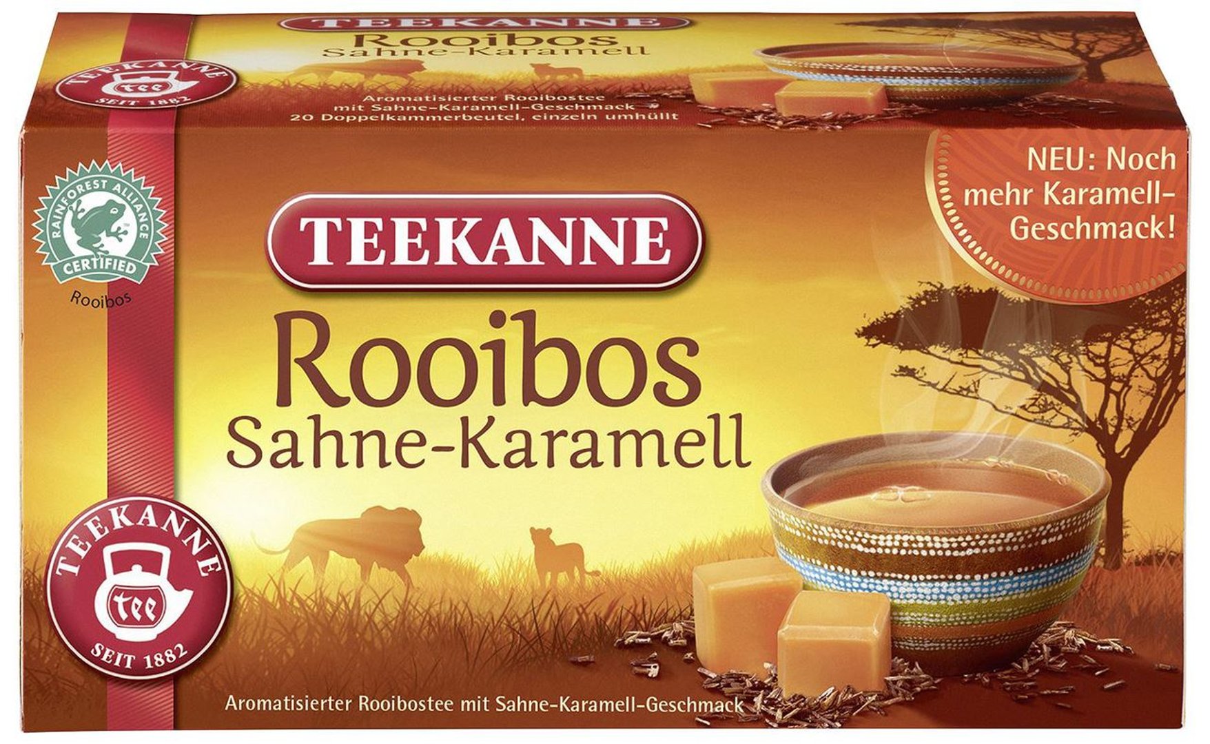 Teekanne - Rooibos Sahne-Karamell Teebeutel - 1 x 35 g Packung