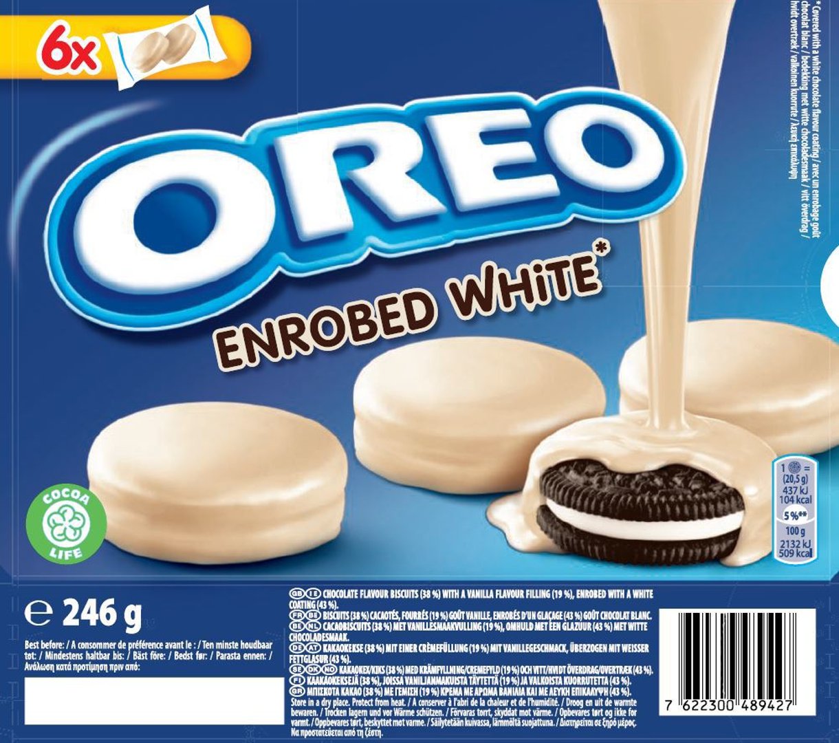 Oreo - Choc White Vanillegeschmack - 246 g Karton