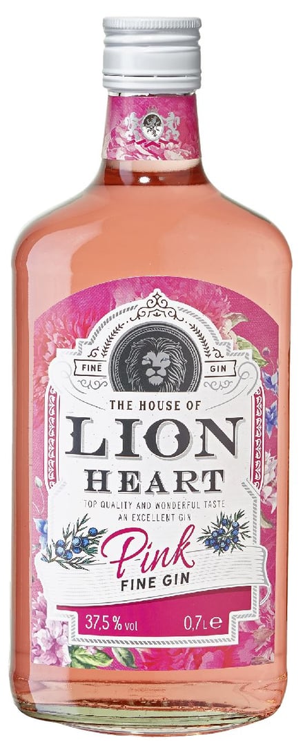 Lion Heart - Pink Gin 37,5 % Vol. - 6 x 700 ml Karton