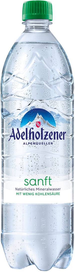Adelholzener - Mineralwasser Sanft Einweg 1 l Flasche