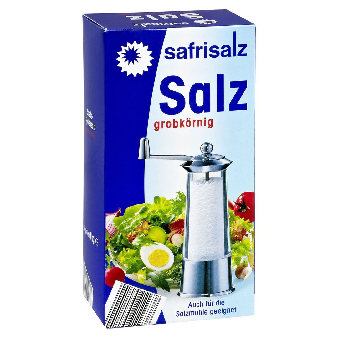 Safrisalz - Speisesalz grobkörnig 1 kg Paket