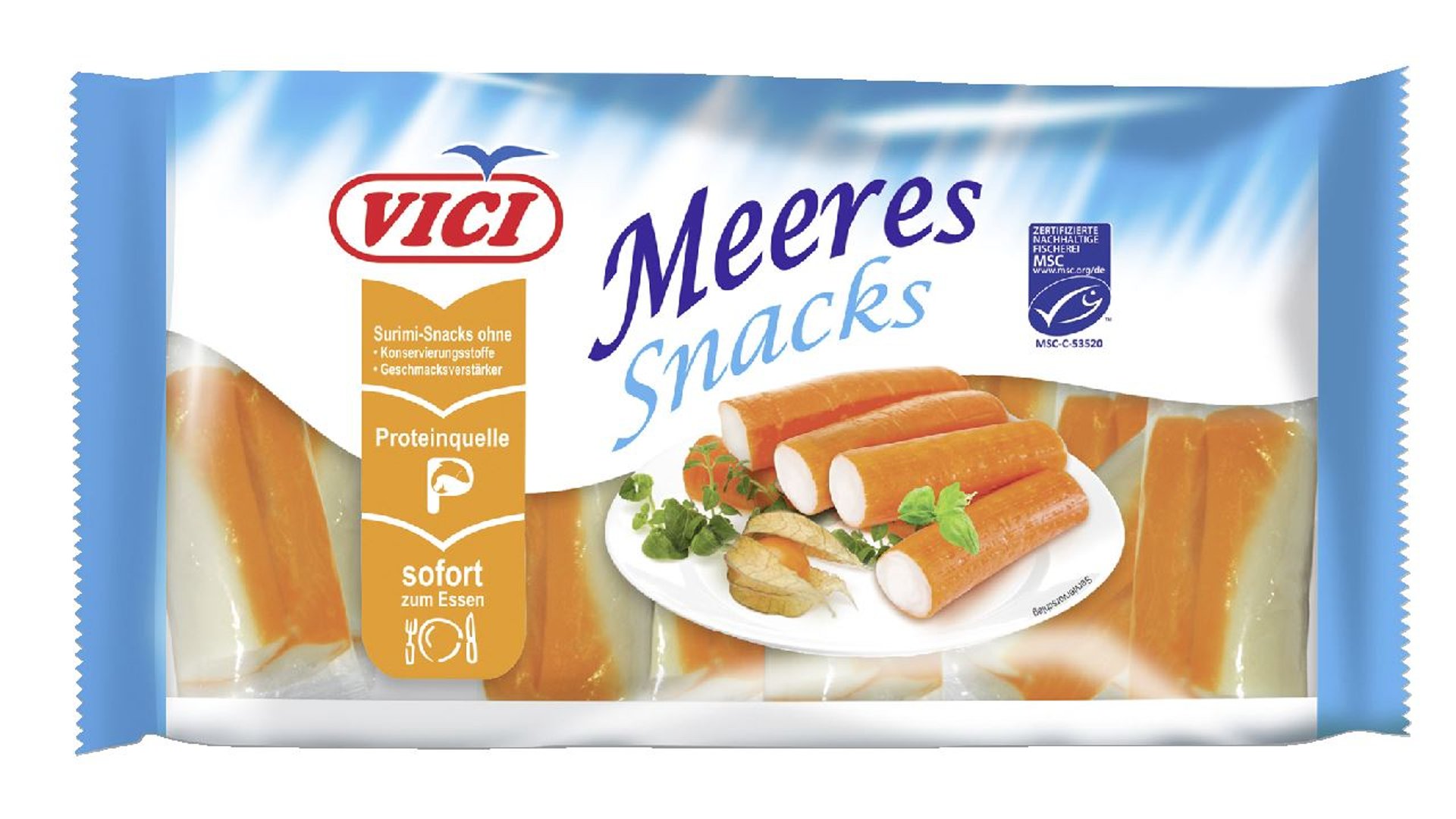Vici - MSC Surimi-Sticks für Sushi - 1 x 450 g Packung