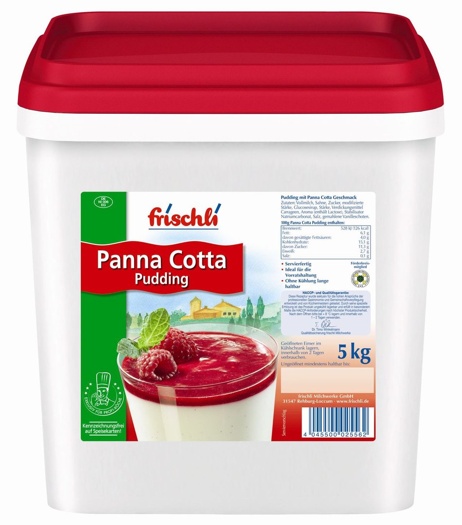 Frischli - Pudding Panna Cotta 5kg Eimer
