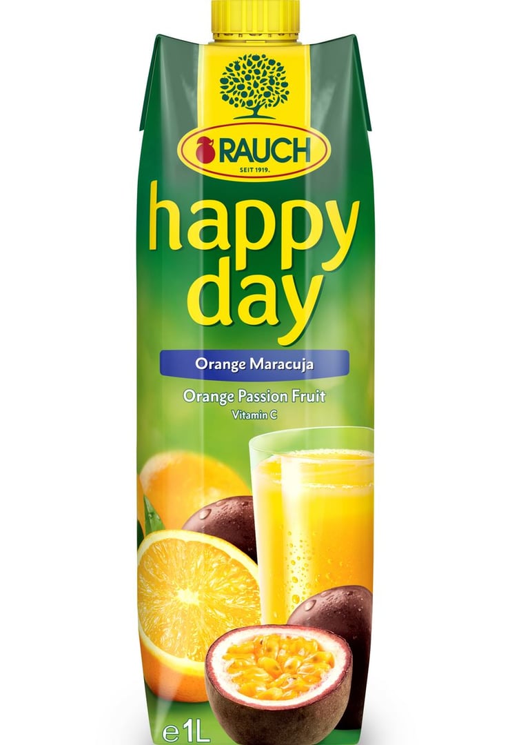 Happy Day - Orange-Maracuja Fruchtsaft Tetra Pack - 1 l Packung