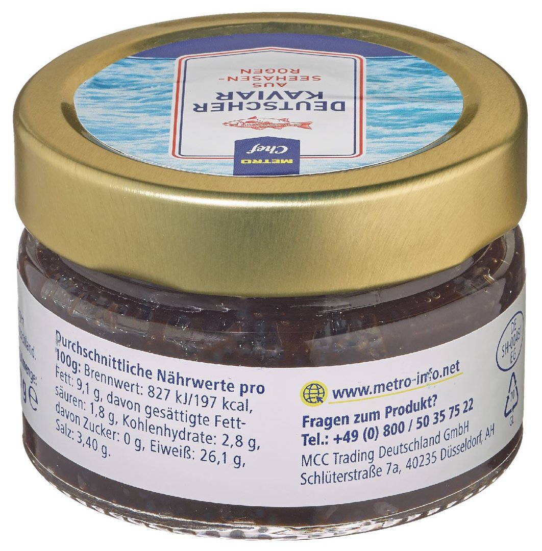 METRO Chef - Deutscher Kaviar gekühlt - 100 g Glas