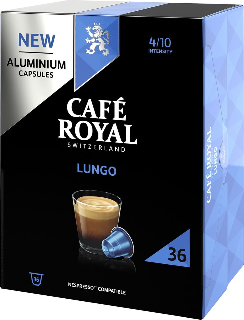 Café Royal - UTZ Kaffeekapseln Lungo 36 Stück - 180 g Schachtel