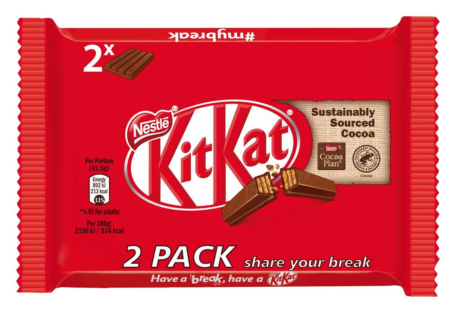 KitKat - Big Break, 2 Stück à 41,5 g - 83 g Tüte