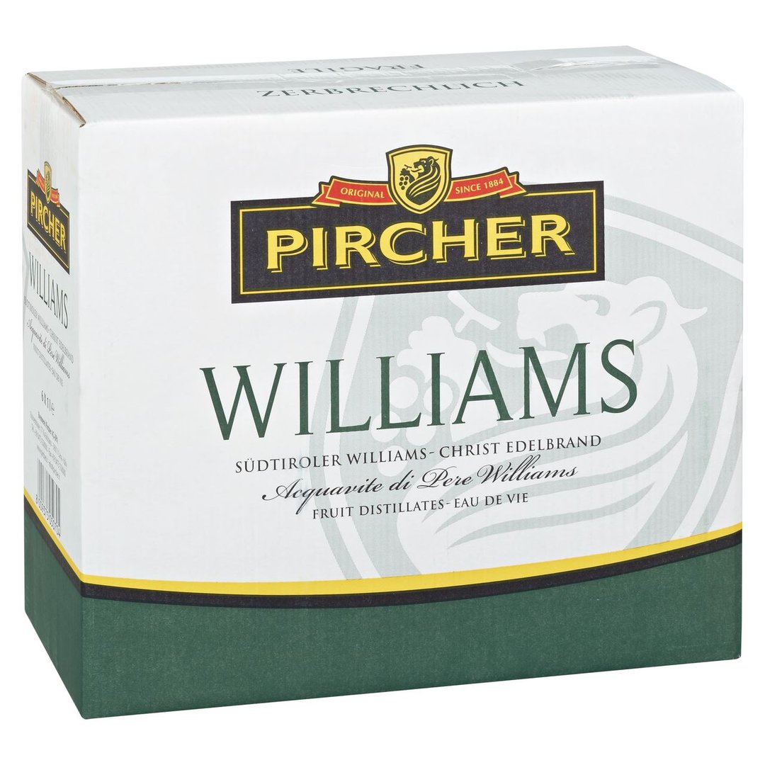 Pircher - Williams Südtiroler Williams-Christ Edelbrand 40 % Vol. 6 x 1 l Flaschen