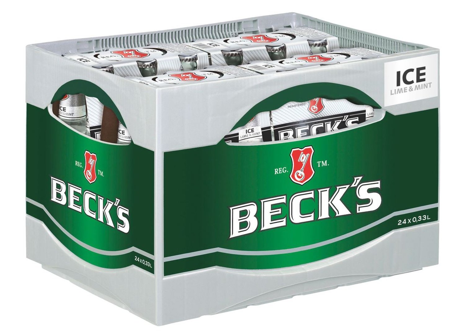 Beck's Ice, Lime & Mint mit Lime-Mint-Geschmack 24 x 0,33 l Flaschen
