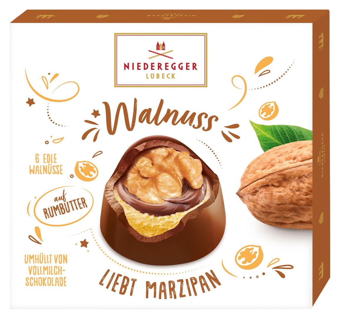 Niederegger - Marzipan-Pralinen Walnuss - 1 x 102 g Packung