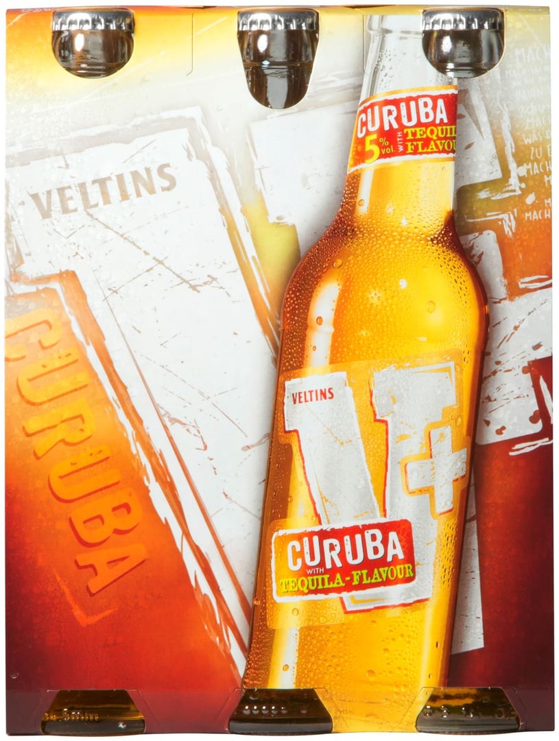 Veltins - Biermix V+ Curuba 5,0 % Vol. Glas, Mehrweg - 6 x 330 ml Flasche