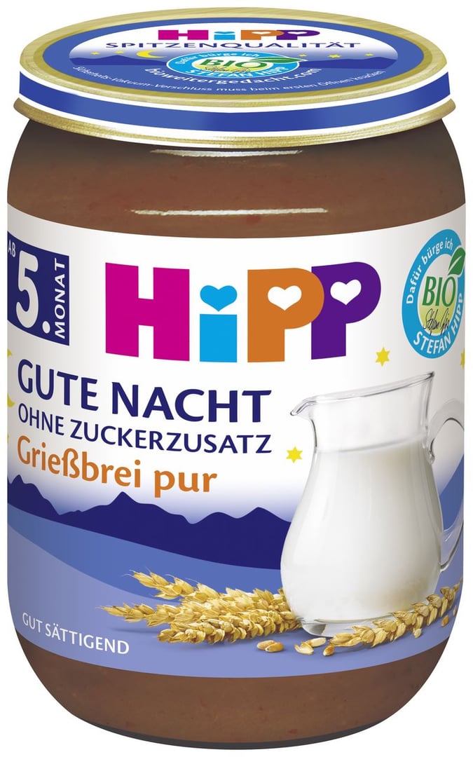Hipp BIO Gute Nach Brei Grießbrei pur - 190 g Glas