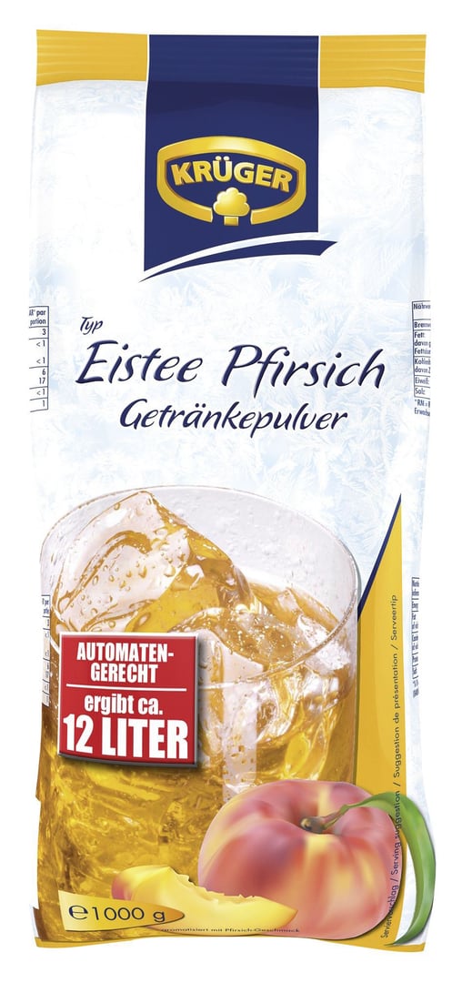 Krüger - Eistee Pfirsich Getränkepulver 1 kg Beutel
